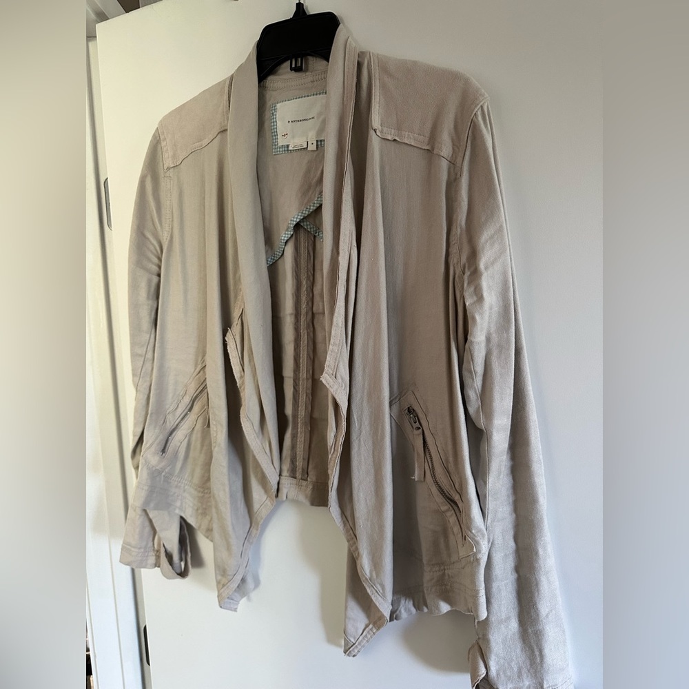 Anthropologie Drape Front Jacket